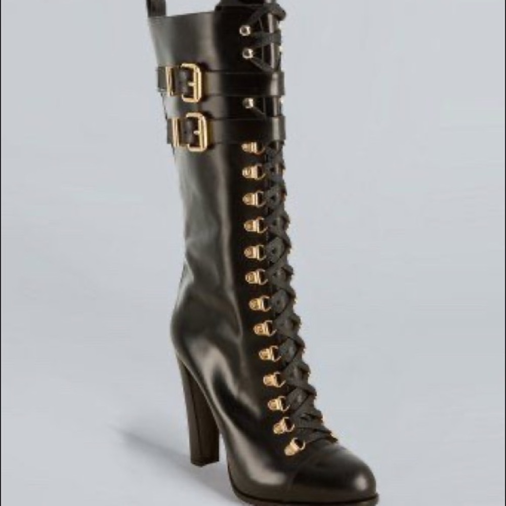 Fendi Lace up and Buckle boots